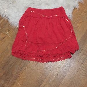 Red skirt